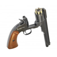 Пневматический револьвер ASG Schofield 6" Aging Black (пулевой) Пневматический револьвер ASG Schofield 6" Aging Black (пулевой)