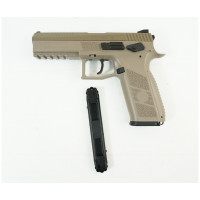 Пневматический пистолет ASG CZ P-09 FDE blowback (пулевой)